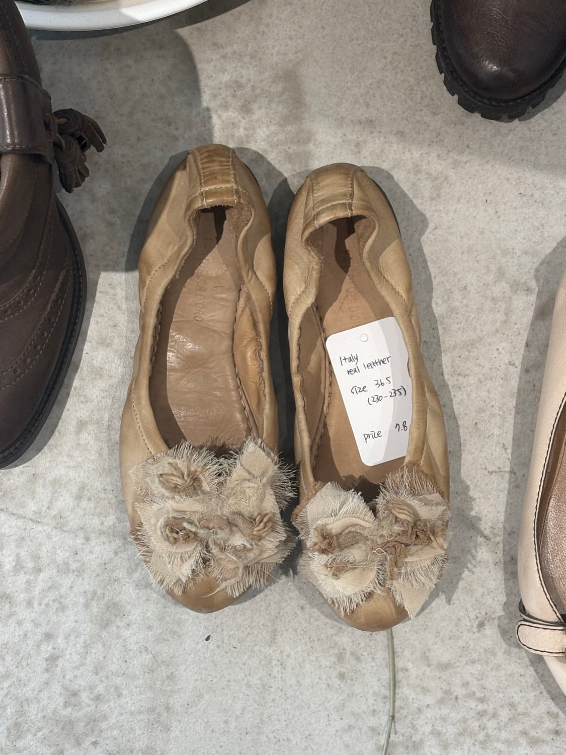 Italy real leather 플랫 슈즈 36.5size 상품이미지1