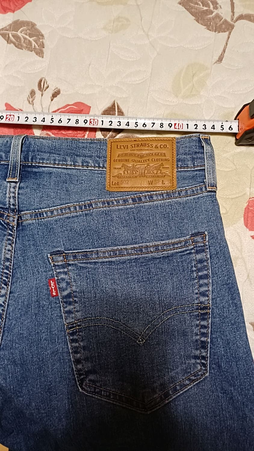 리바이스 502 스판슬림 얇은청바지 실측33인치 기장106 상품이미지8