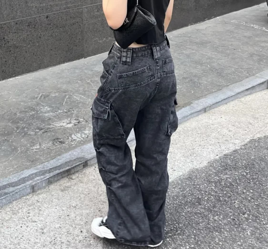 빈티지 챠콜 카고 팬츠 상품이미지1