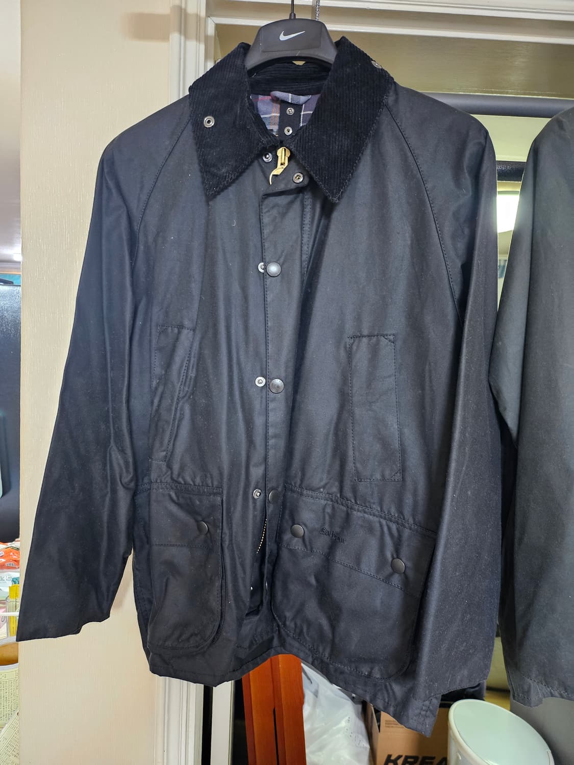 [38]바버 비데일 왁스자켓 블랙 판매 상품이미지1