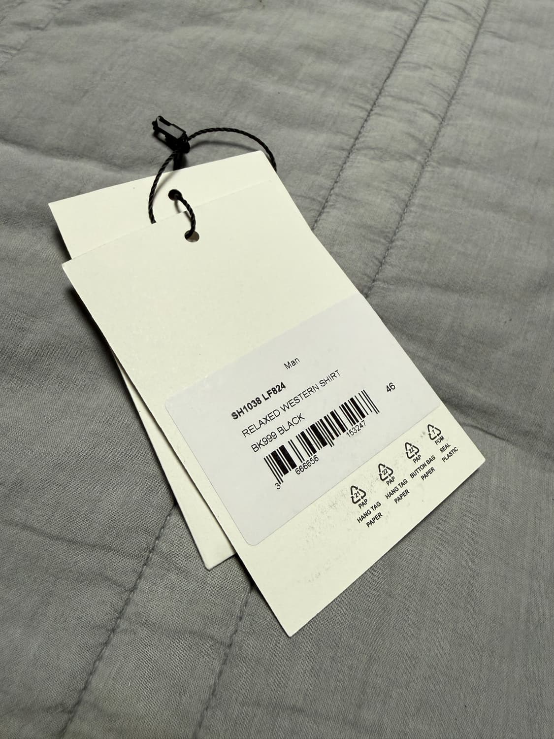 르메르 웨스턴셔츠 46 블랙 상품이미지2