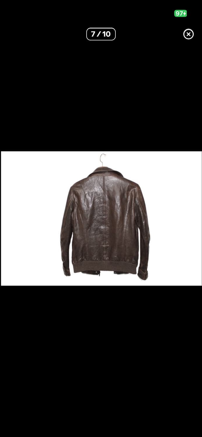 Wooyoungmi 하이넥 레더 자켓 100 상품이미지7