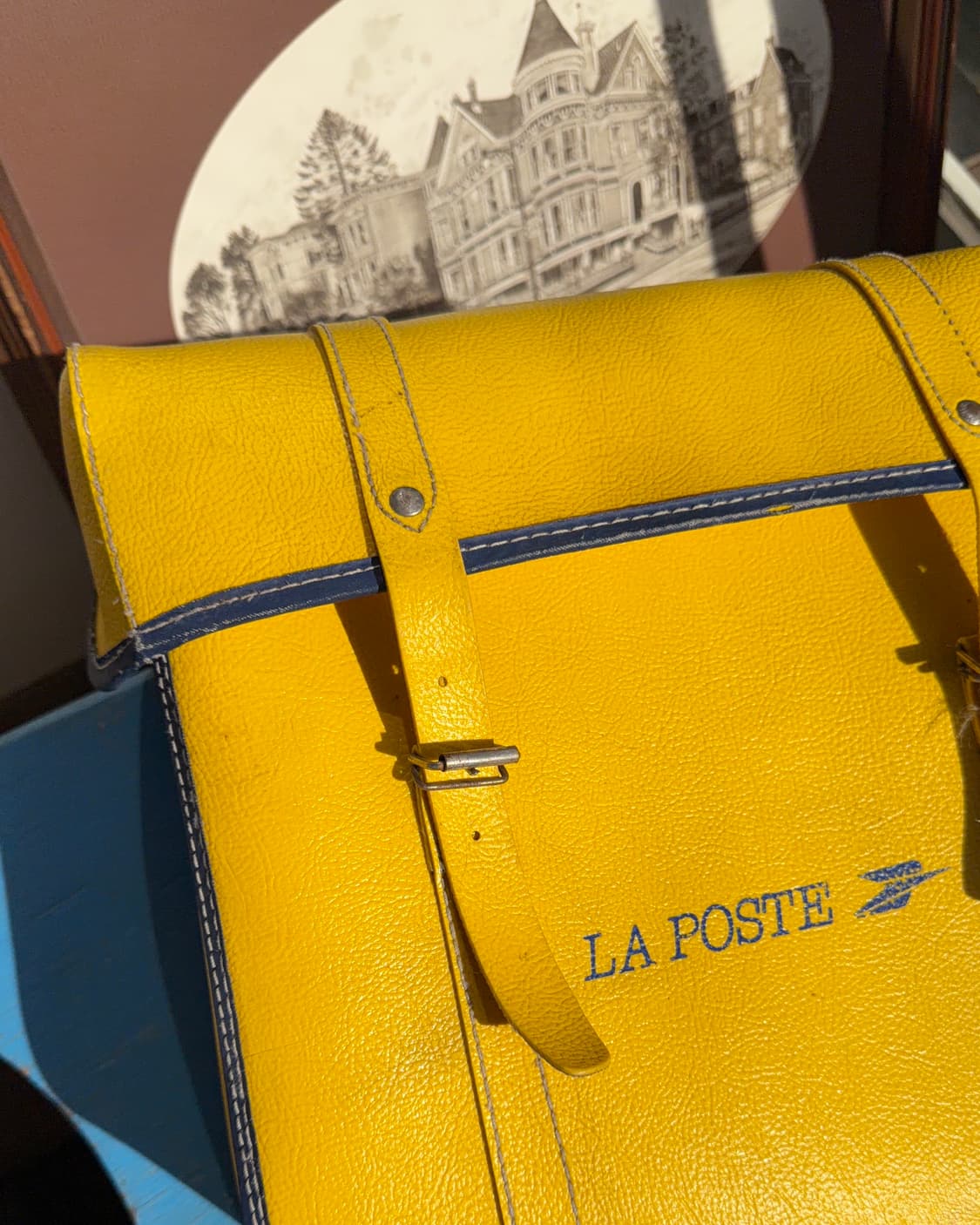 빈티지 소품 1990년 프랑스 우체부 바이크백 상품이미지3