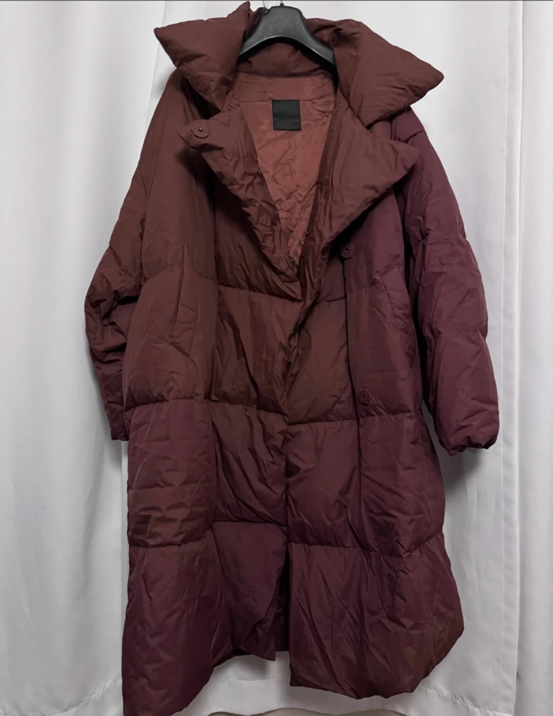 The Triangle 버건디 롱패딩 상품이미지2