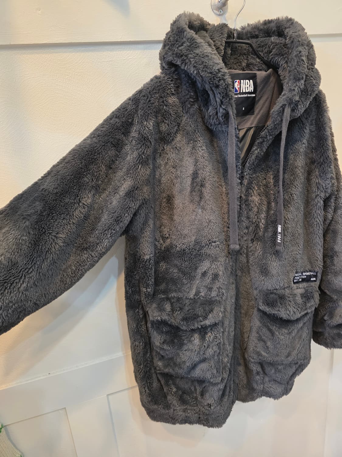 NBA 레이커스 털 후리스 후드집업 S사이즈 상품이미지2