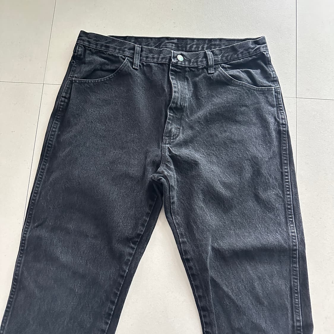 빈티지 러슬러 RUSTLER 흑청 데님 팬츠 38x29 상품이미지2