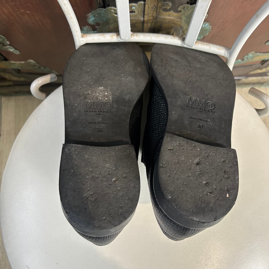 MM6 프론트 집업 레더 옥스포드 슈즈 상품이미지6