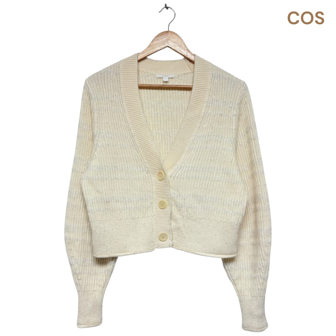 3653 COS 코스 크림색 크롭 니트가디건 상품이미지1