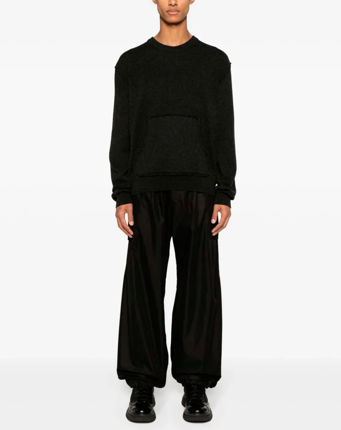 [S] 마르지엘라 울 캐시미어 니트 차콜 상품이미지5