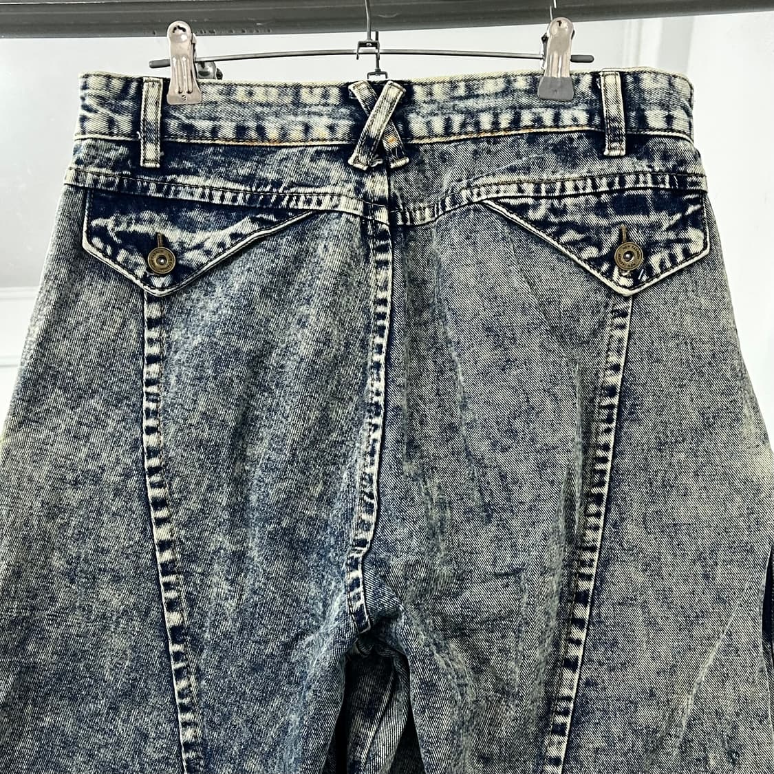 아이스 워시드 멀티포켓 와이드 데님 카고 팬츠 상품이미지7