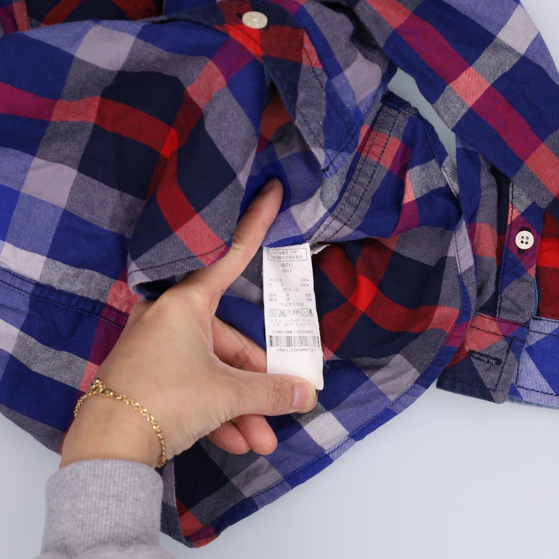 120 닥스 키즈 체크 셔츠 0313H1 상품이미지4
