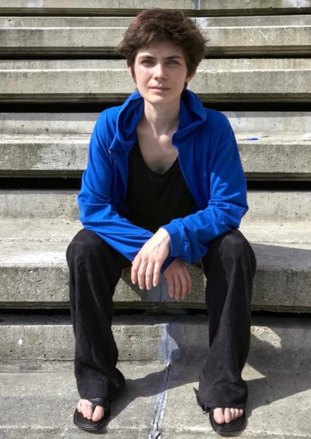 4)머듈 후드집업 블루 상품이미지1