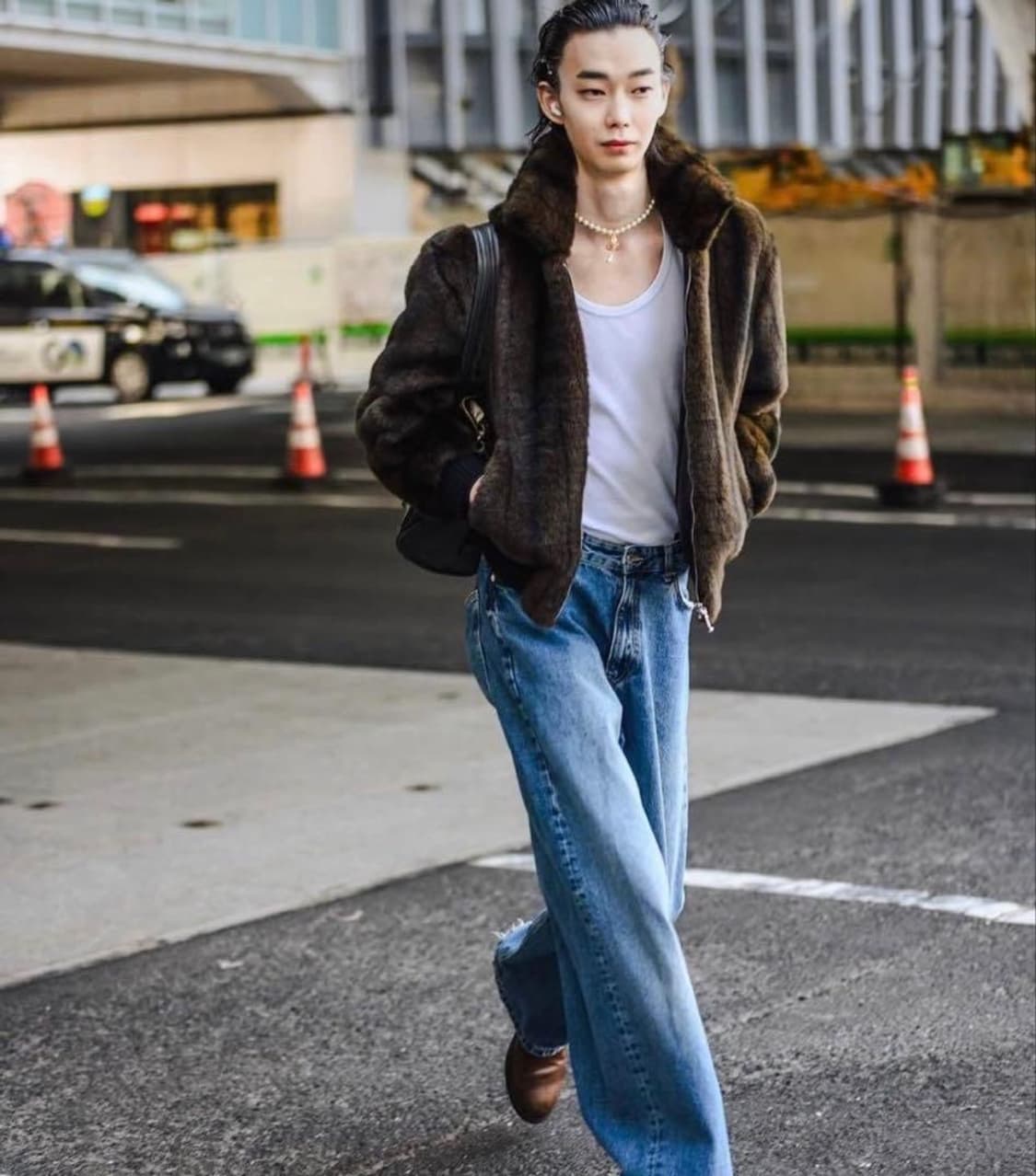 ernest w baker 24AW 밍크 해링턴 퍼 자켓 상품이미지2