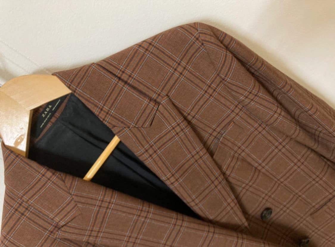 자라 남성 체크 블레이저 자켓 상품이미지2