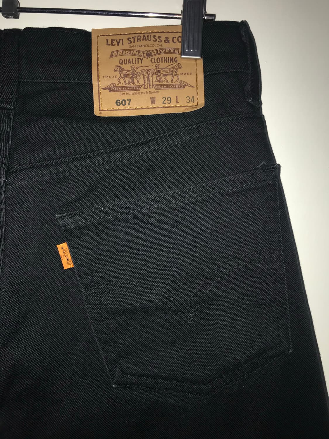 LEVI’S 607 Orange Tab Straight Black Jea 상품이미지2