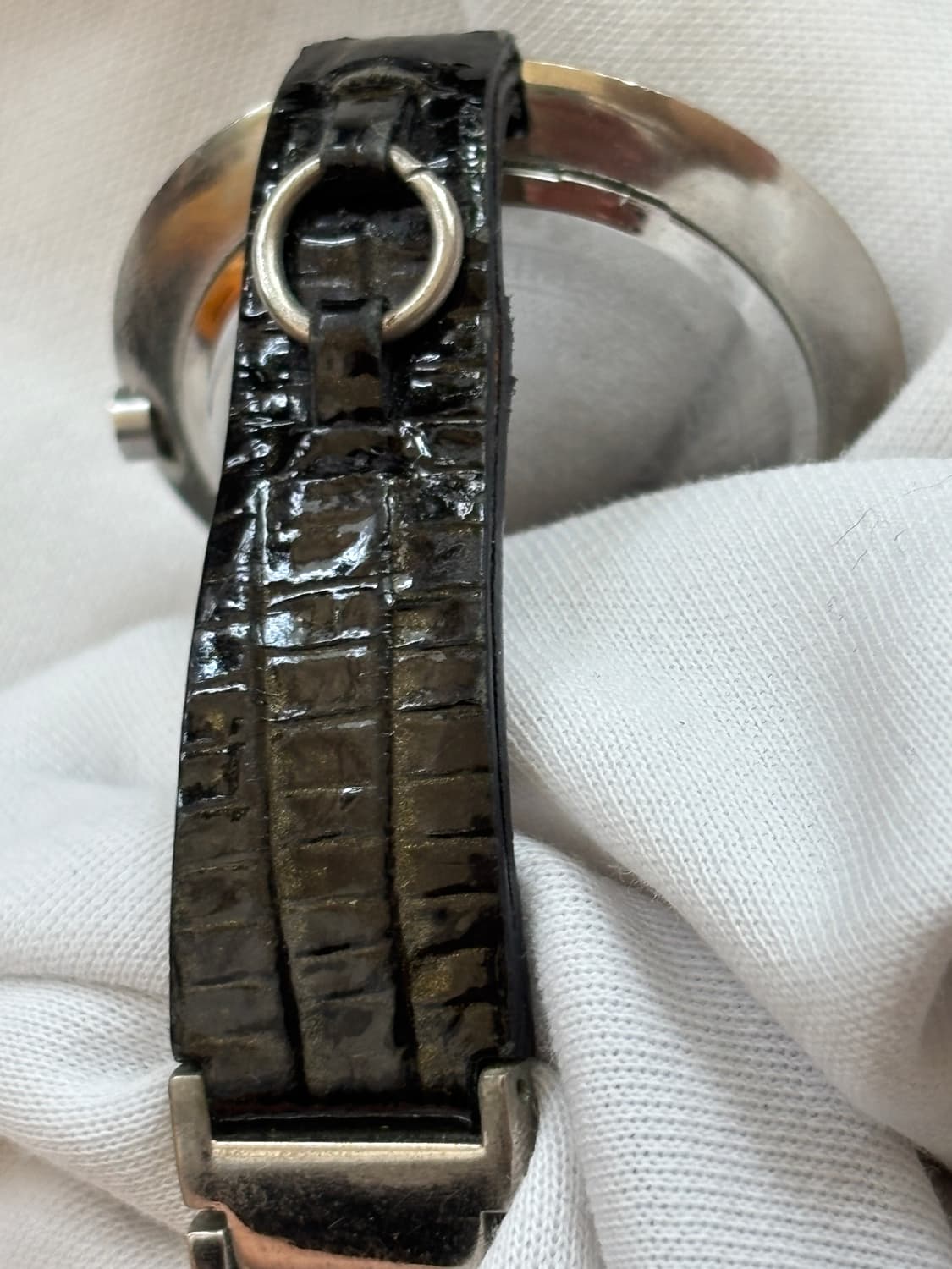 vintage white dog leather band watch 상품이미지3