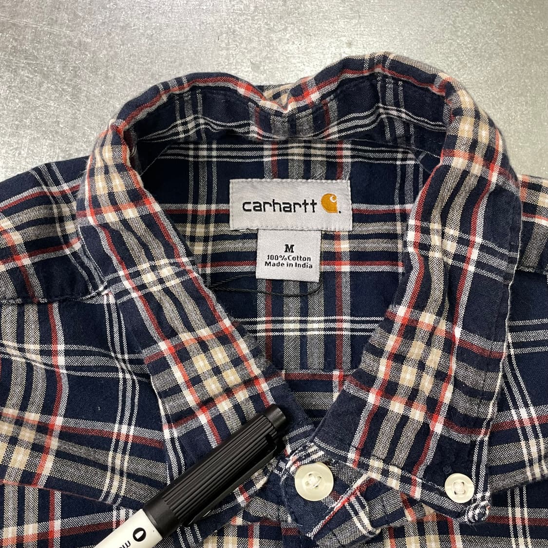 (M) Carhartt 칼하트 체크 반팔 셔츠 상품이미지7