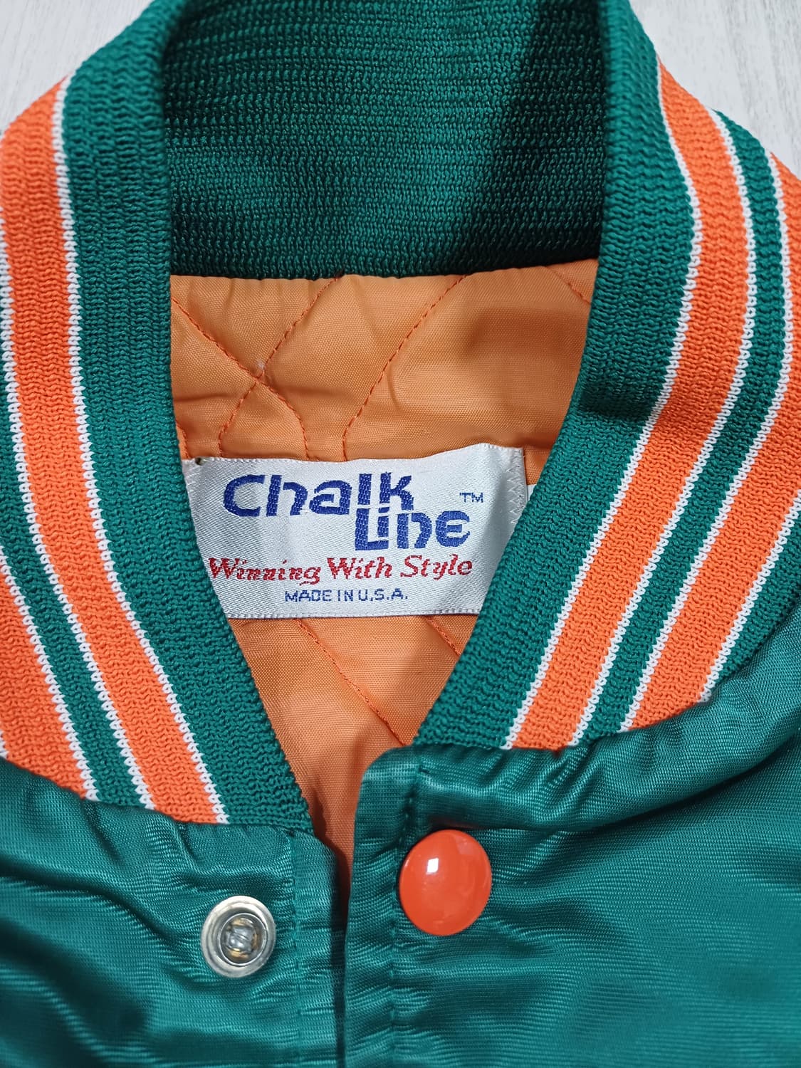 Chalk Line 마이애미 돌핀스 스타디움 바시티 자켓 상품이미지2