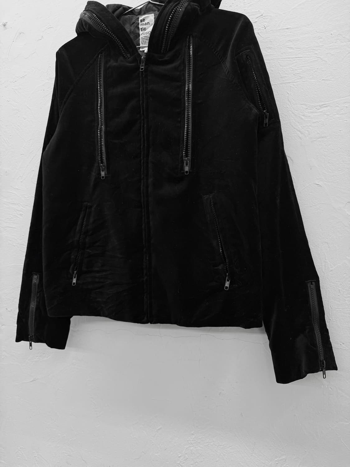 semantic design 벨루어 지퍼 자켓 상품이미지3