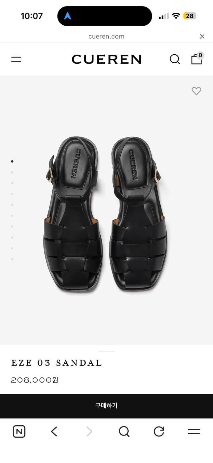 쿠에른 eze03 블랙 샌들 250 상품이미지1