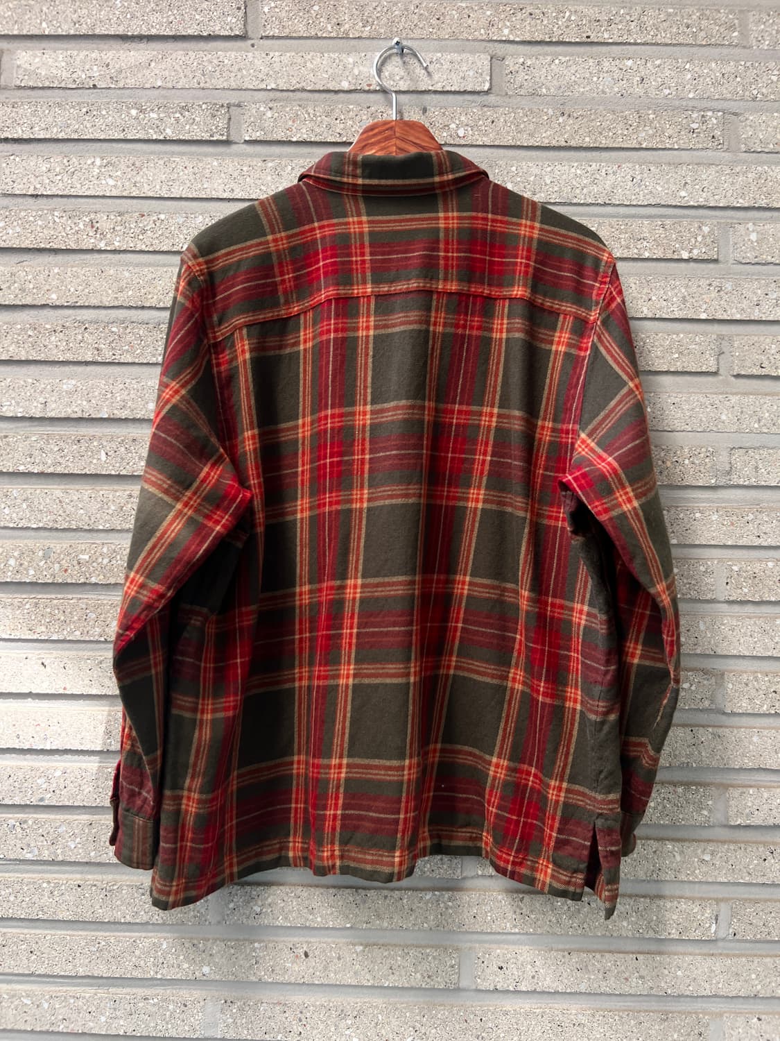 [XL]로렌 랄프로렌 2포켓 레드 타탄체크 울 셔츠 자켓 상품이미지6