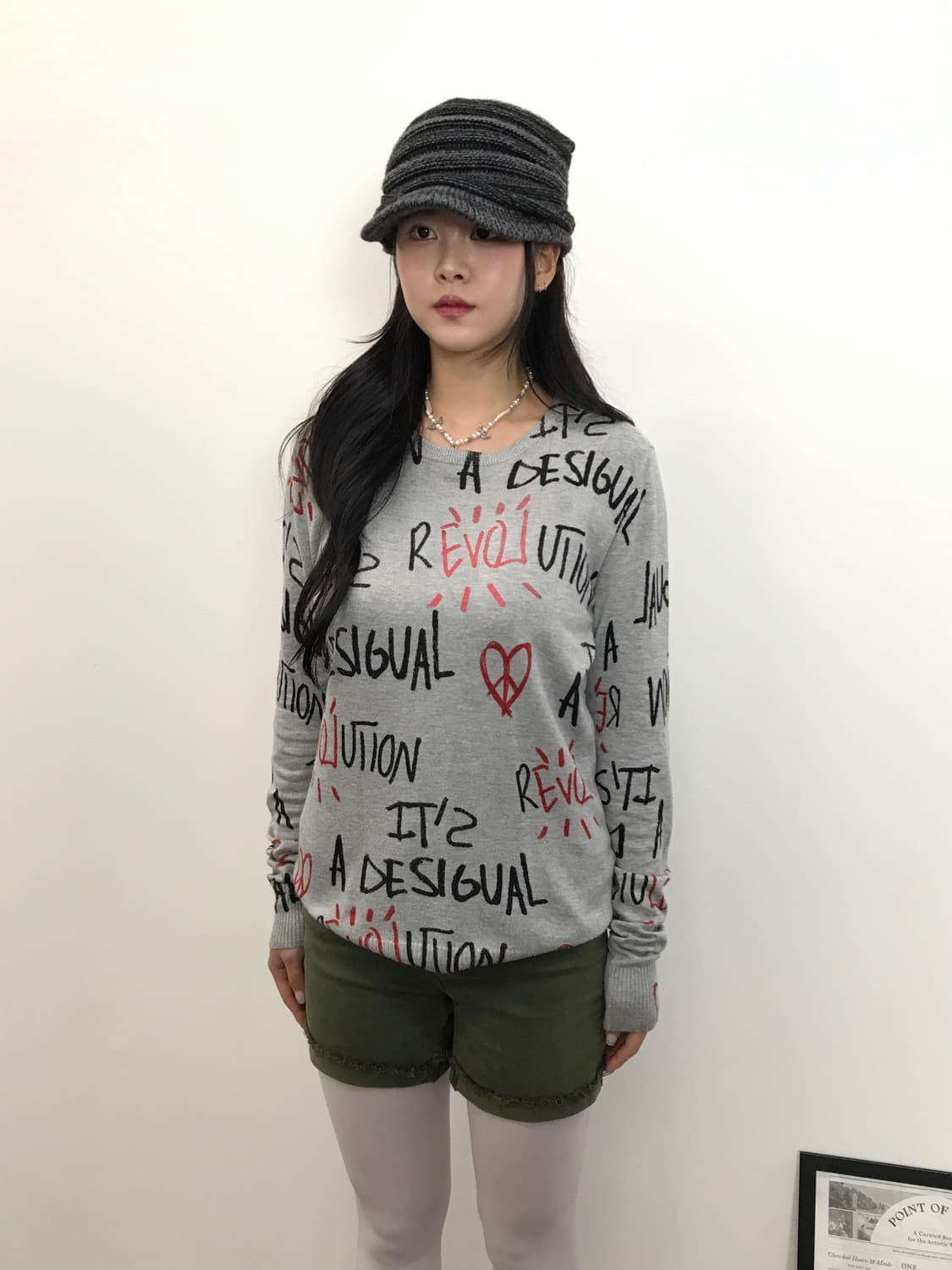 Desigual Gray Graffiti Print knit 상품이미지1