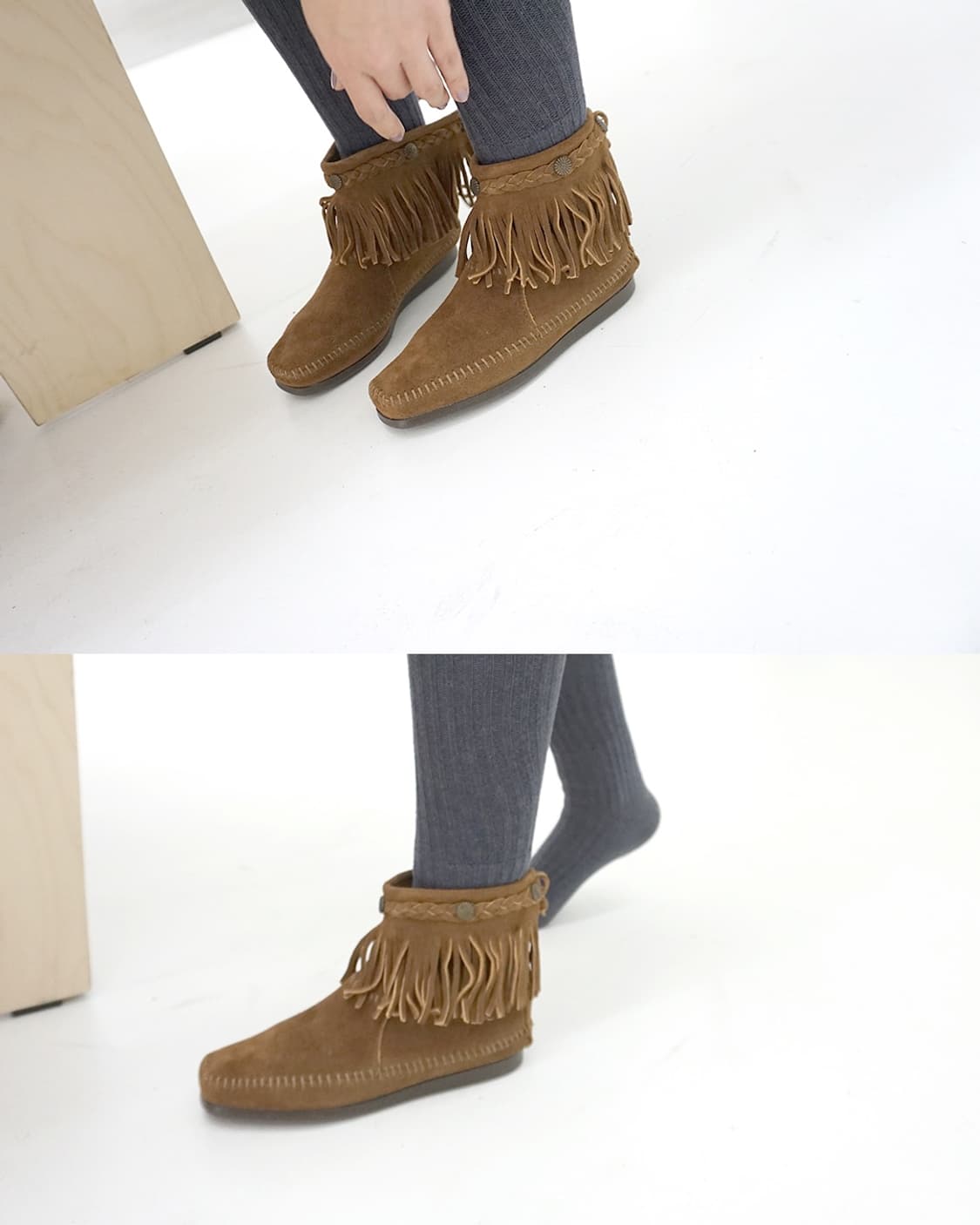 Minnetonka 프린지 부츠 스웨이드 상품이미지2