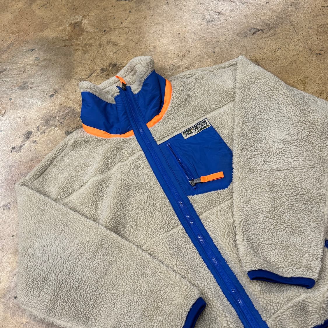 [정품/M] 폴로 랄프로렌 플리스 자켓 베이지 블루 b16 상품이미지1