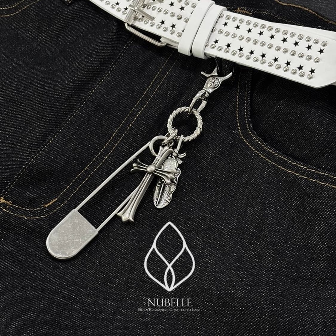 🌗 Chrome cross keyring / 크롬 크로스 클립 키링 상품이미지1