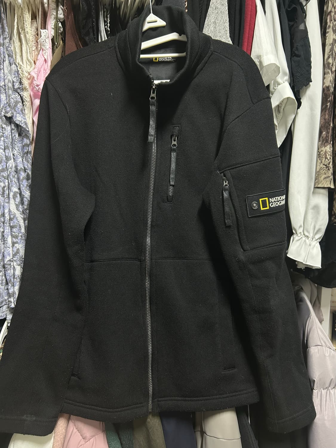 내셔널지오그래픽 플리스 니트집업 상품이미지1