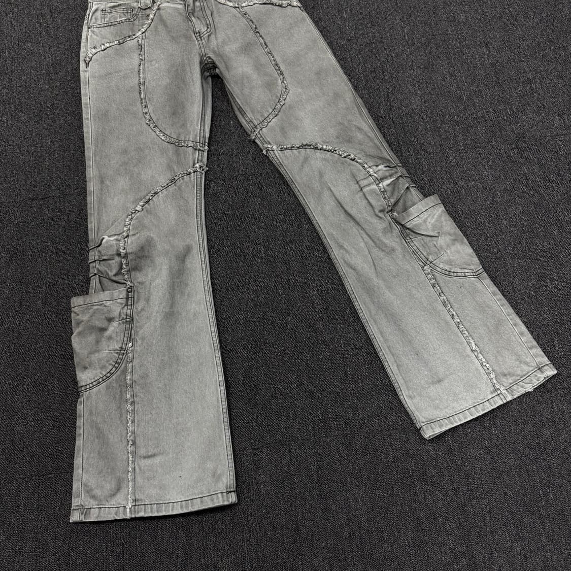 Yeel leey 셔링 컷 부츠 데님 팬츠 상품이미지3