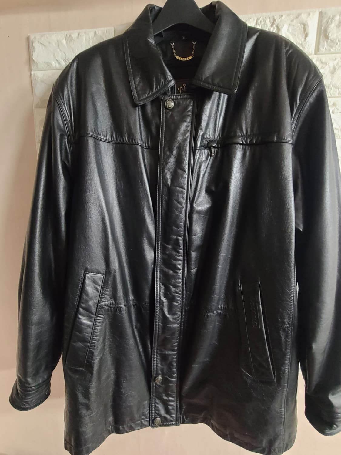 TACOMA 블랙 소가죽 자켓 XL 상품이미지3