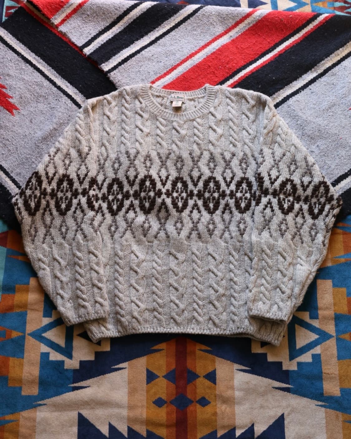 엘엘빈 80s 패어아일 믹스 피셔맨 니트 상품이미지1