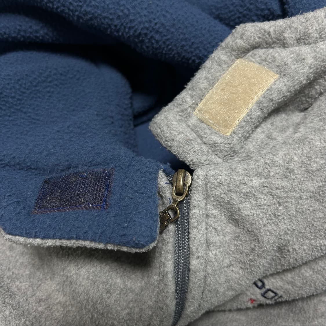 90s 폴로 스포츠 빅로고 리버시블 후리스 플리스 자켓 후드 그레이 10 상품이미지6