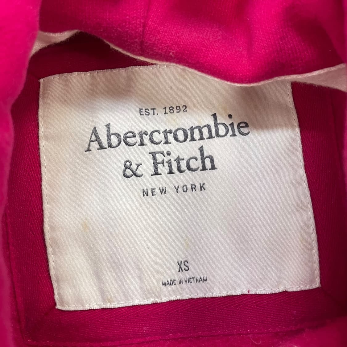 아베크롬비 피치 로고 후드집업 핑크 상품이미지4