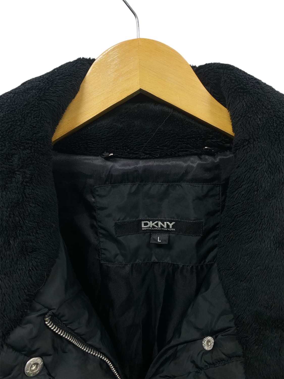  DKNY 블랙 덕다운 코트 패딩 L 상품이미지5