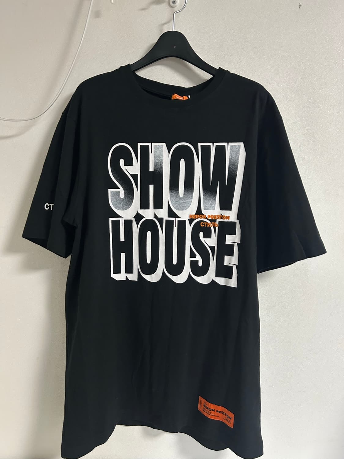 heron preston 쇼 하우스 시그니처 버드 반팔 티셔츠 블랙 상품이미지1