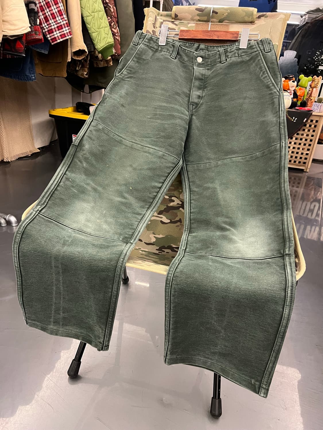 HARD FADED OLD MOLESKIN 더블니몰스킨모스그린워크팬츠 상품이미지6