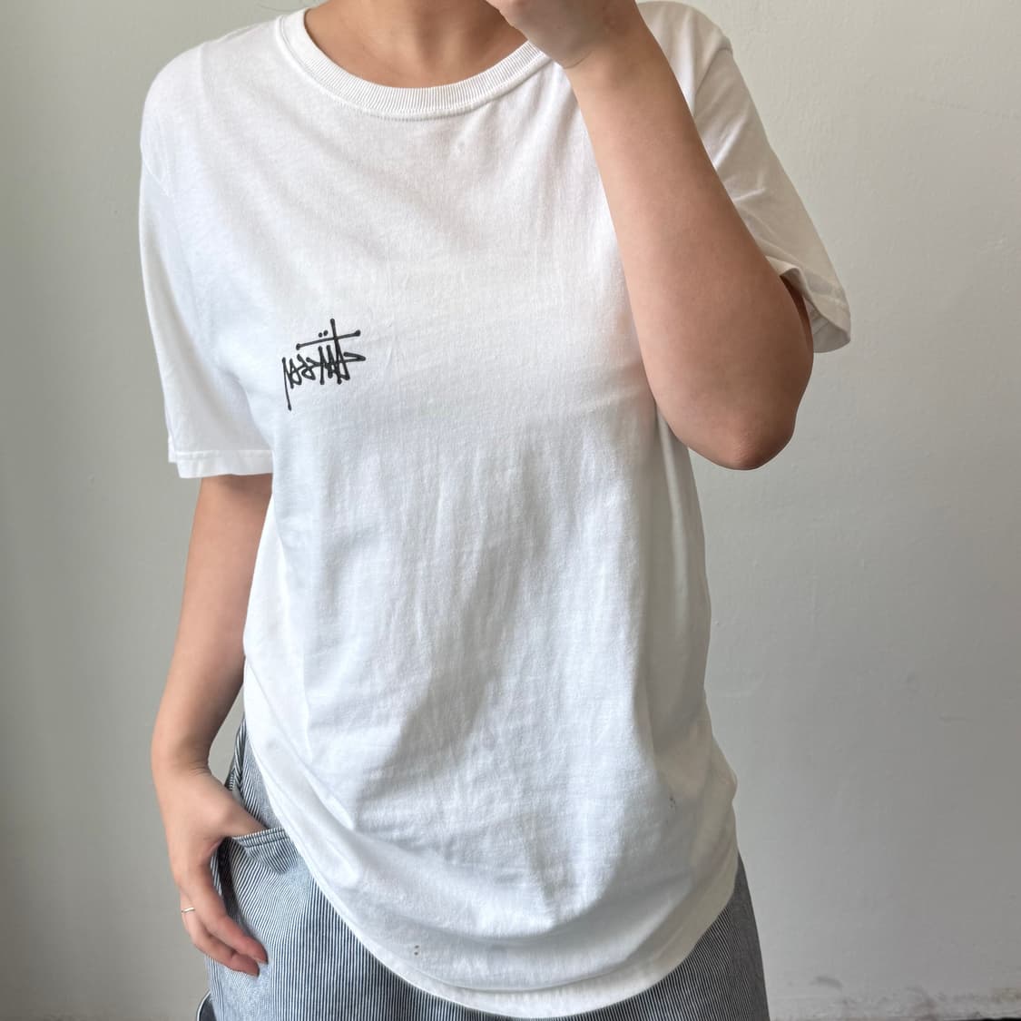 [M] 스투시 화이트 반팔티 상품이미지2