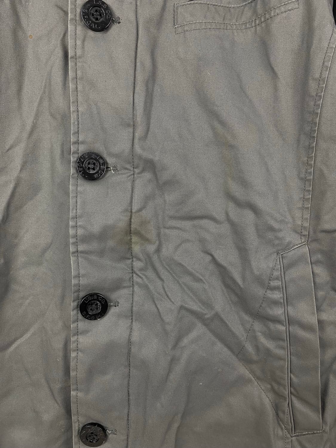 리바이스 피그먼트 빅버튼 야상 자켓 하프코트 XL 상품이미지6