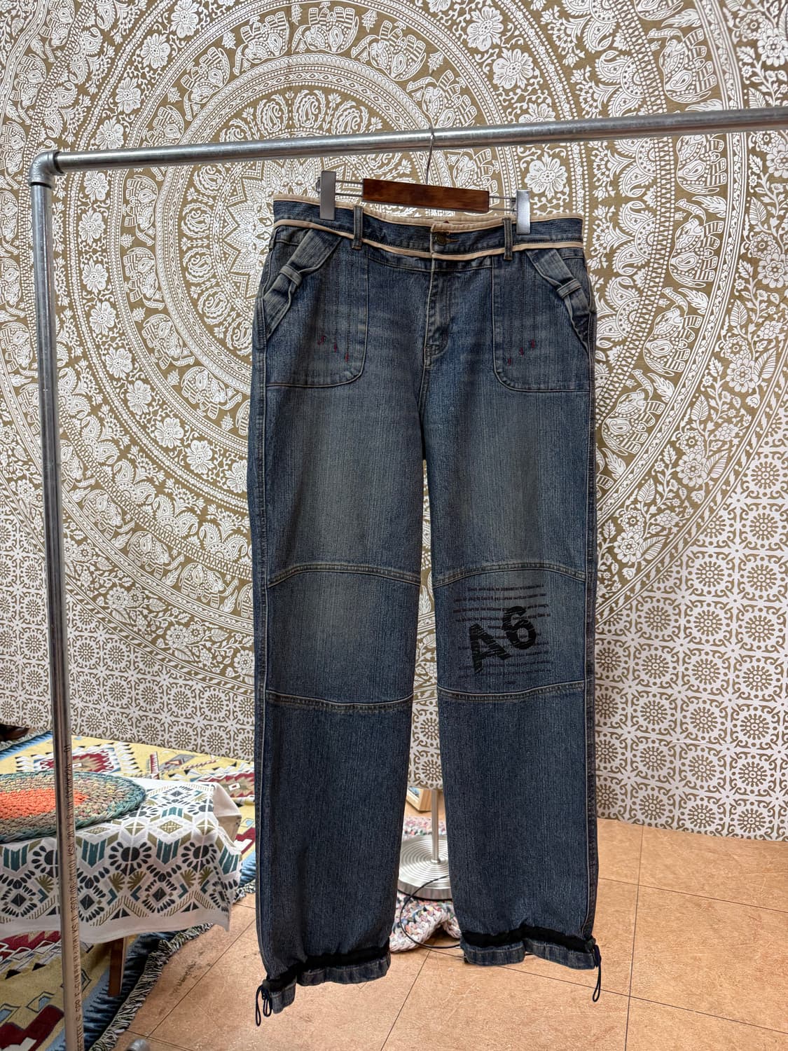 A6빈티지 디테일 데님팬츠 상품이미지3