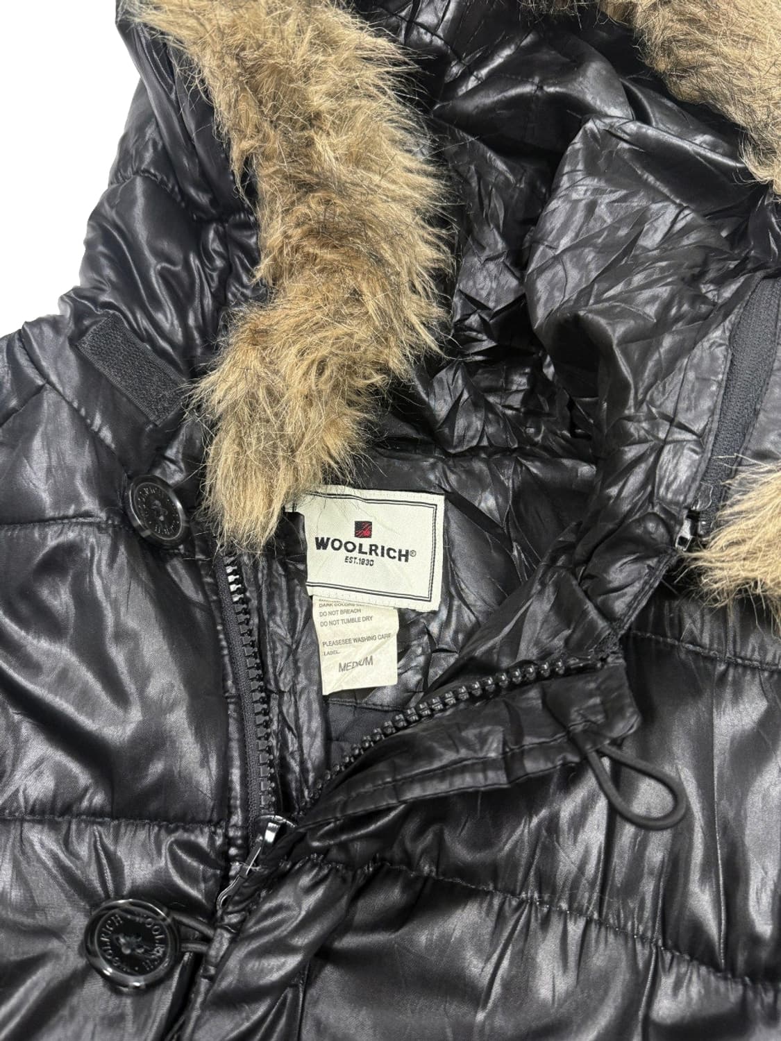 빈티지 Woolrich 블랙 퍼 패딩 상품이미지6