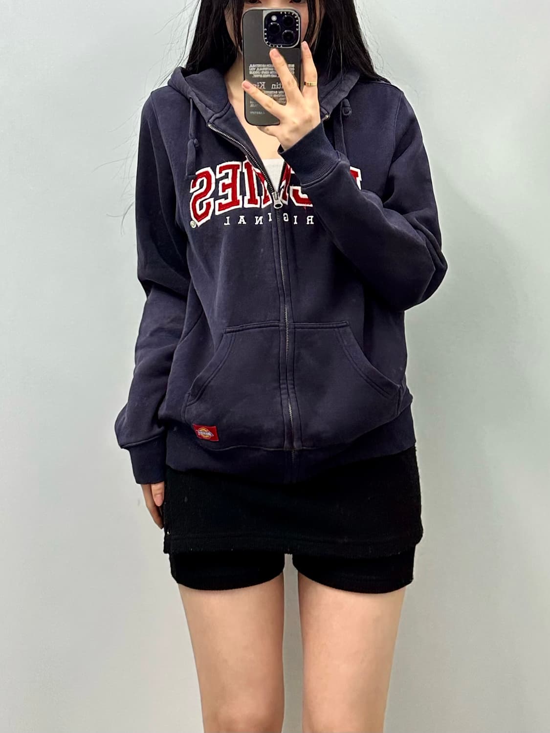 디키즈 y2k 와투케 네이비 후드집업 상품이미지1