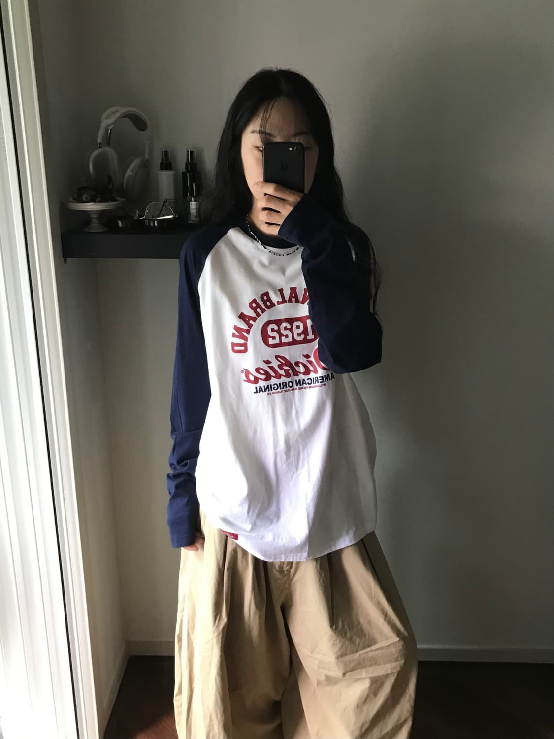 디키즈 중앙 프린팅 네이비 나그랑 긴팔 슬리브티 상품이미지4
