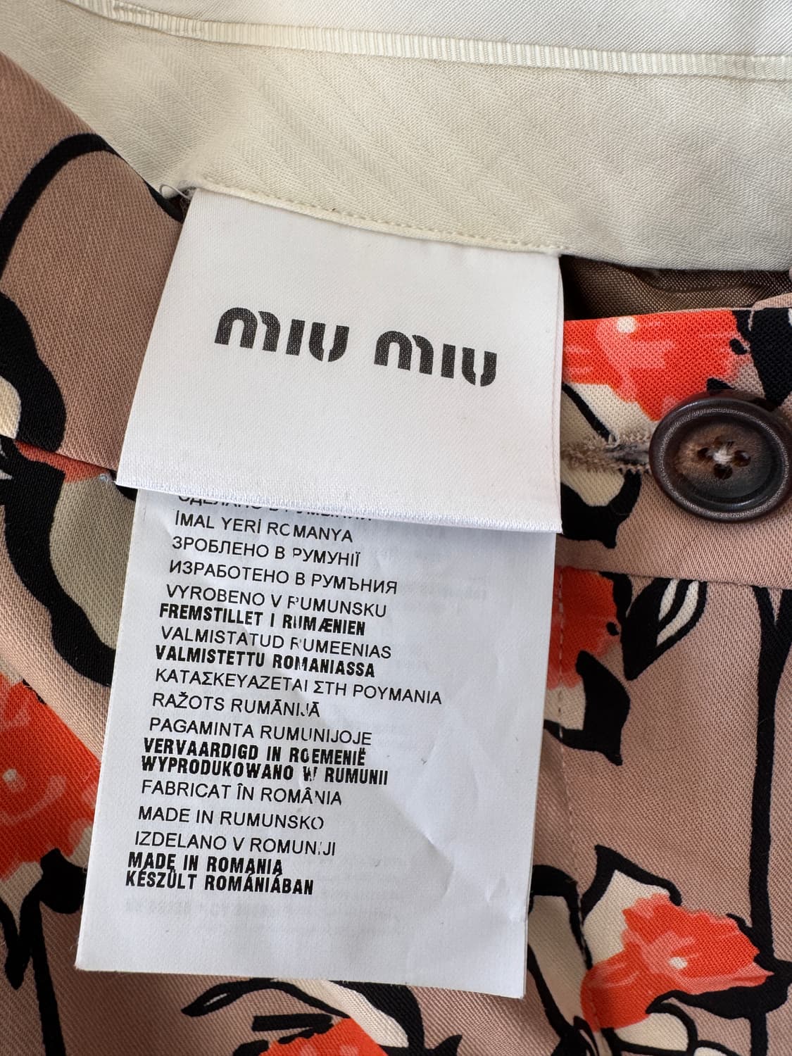 새상품 miu miu 플라워 패턴 포켓 팬츠 36(55사이즈) 상품이미지4