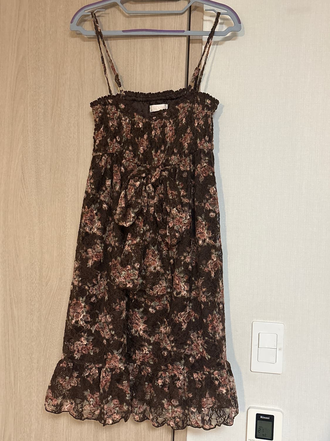 리즈리사 초코갸루 라떼갸루 플라워 패턴 원피스 상품이미지1