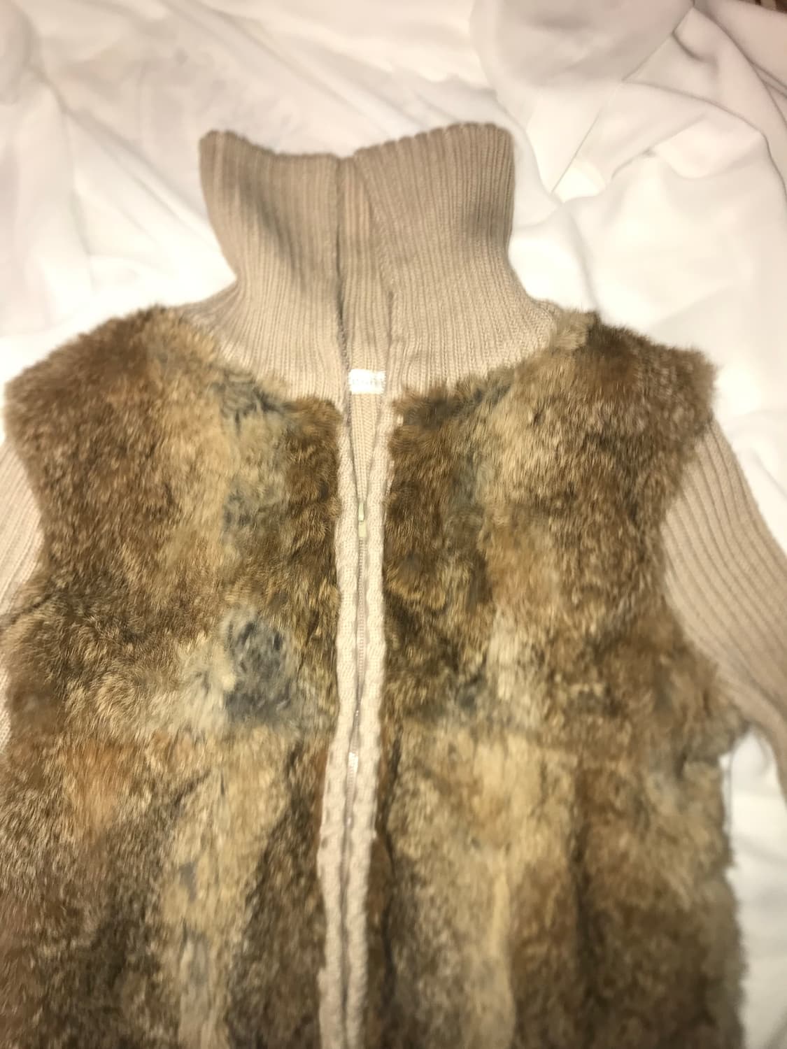 조끼 골지 퍼 집업 상품이미지2