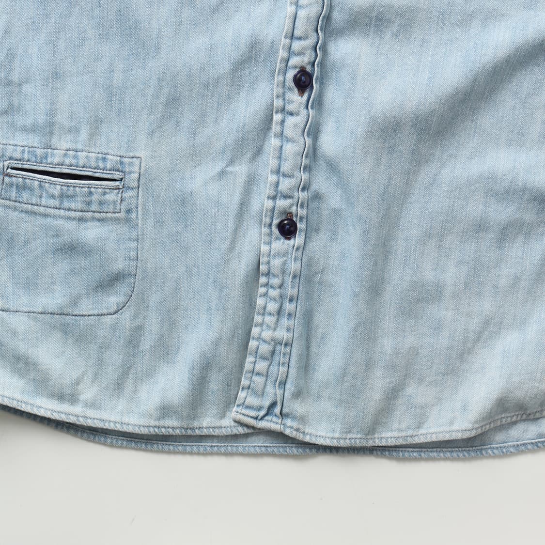 블루블루 라이트 데님 하프셔츠   상품이미지5