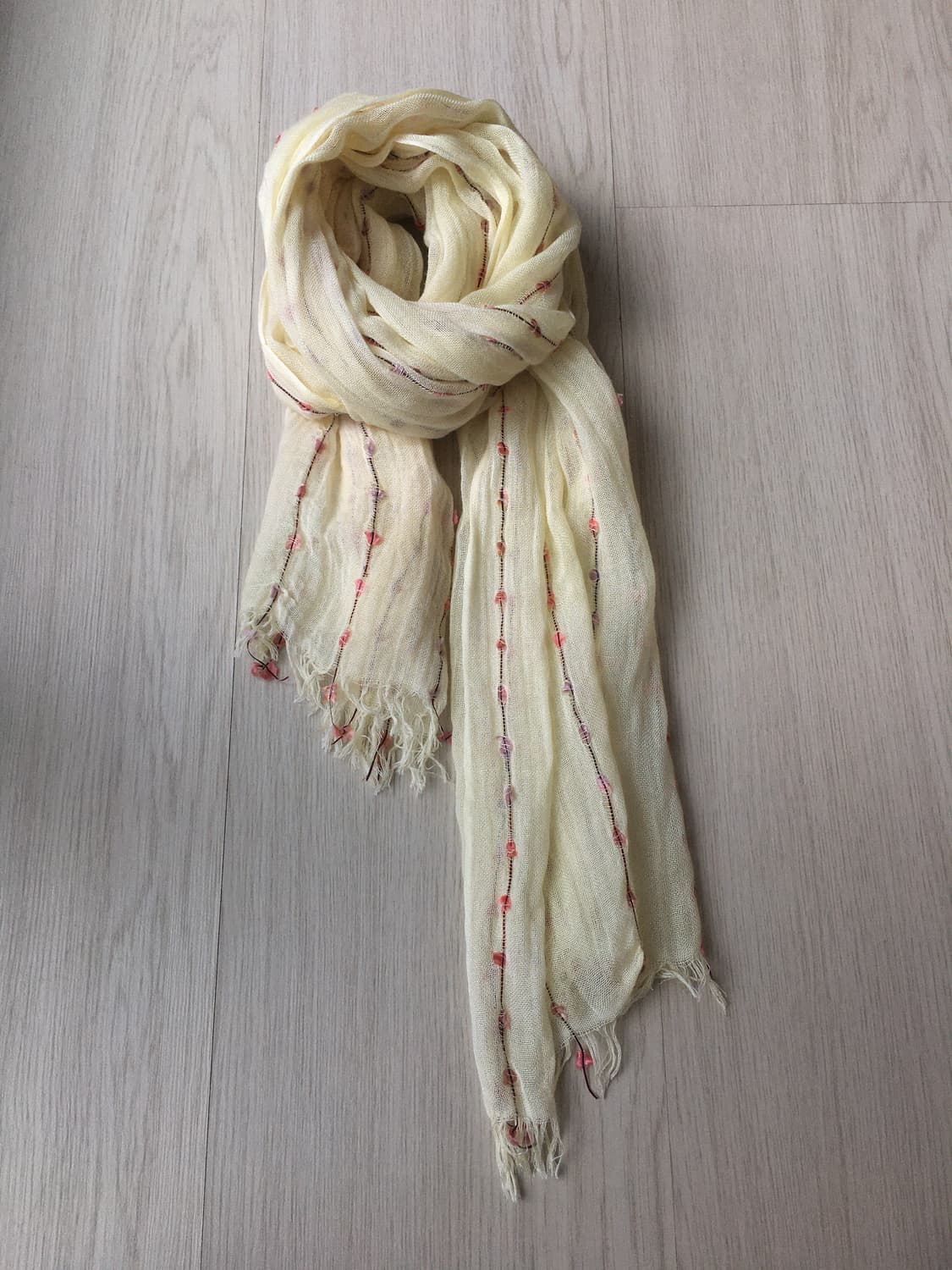 jpn빈티지 연노랑 스카프 상품이미지1