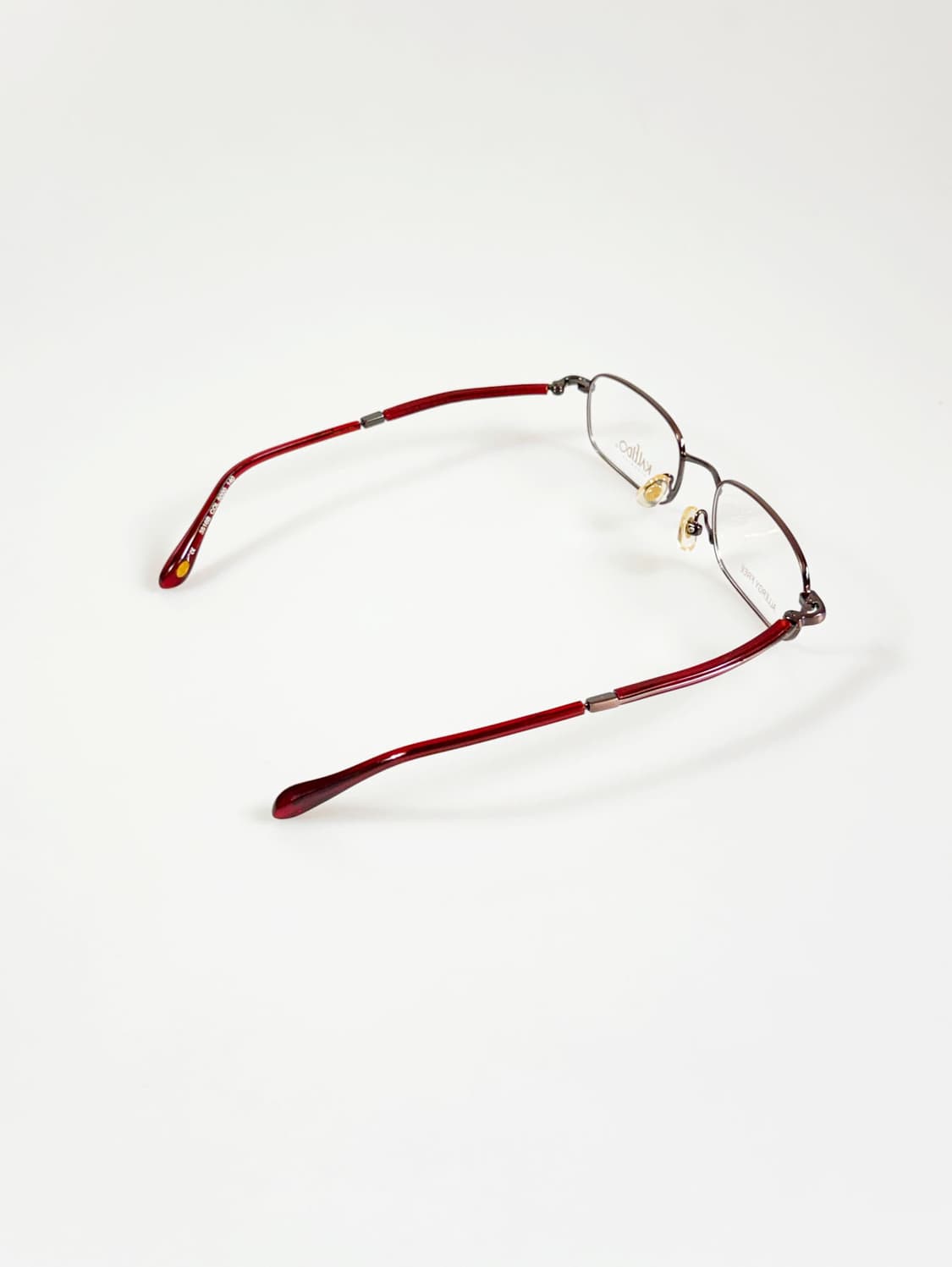 90s KALEIDO 슬림 스퀘어 메탈 프레임 빈티지 안경 상품이미지4